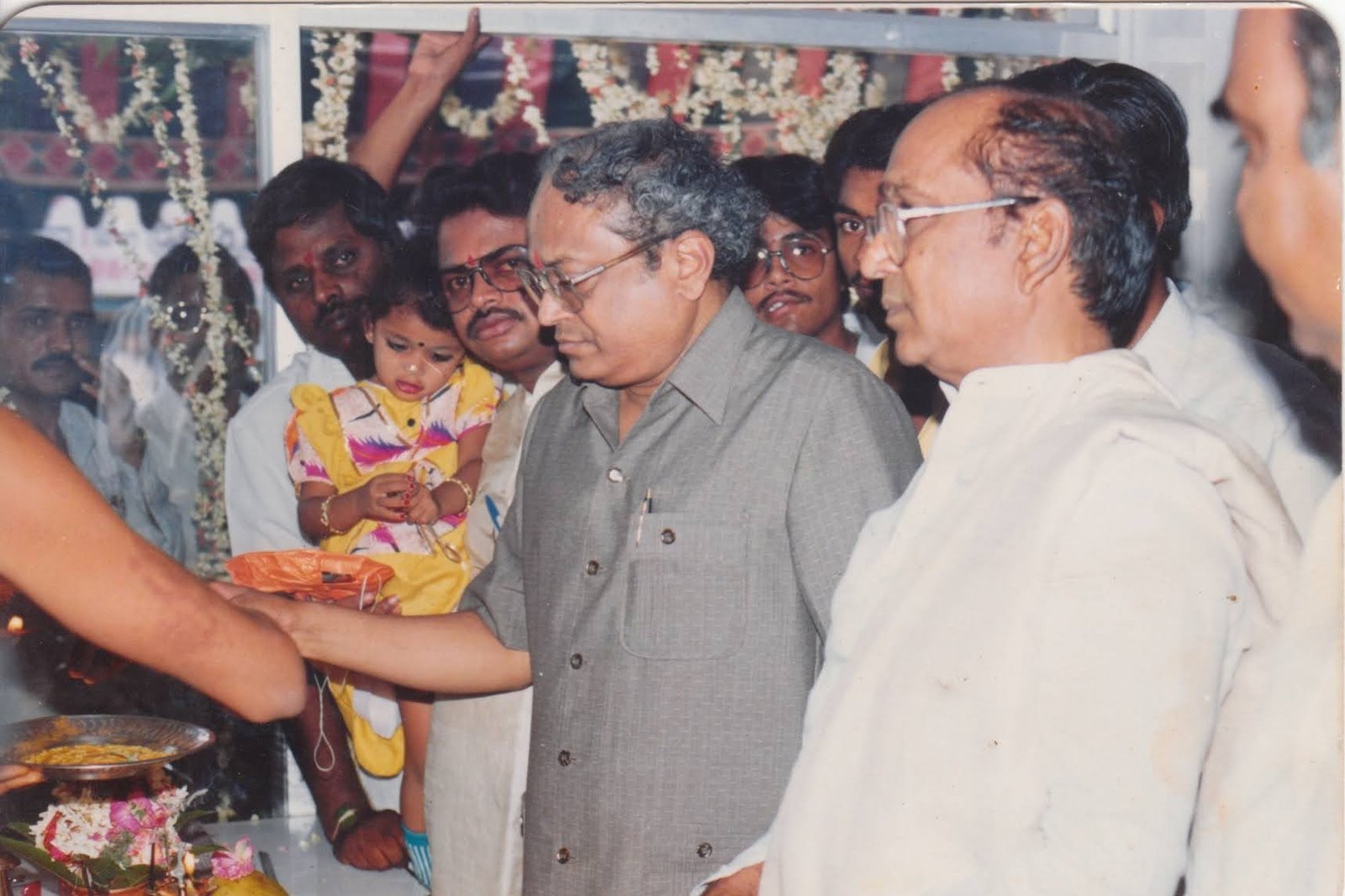 1988 - Pooja ceremony with baby